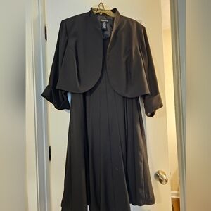 Maggie Barnes Black 2 Pc Dress With Jacket Elegant Layering
